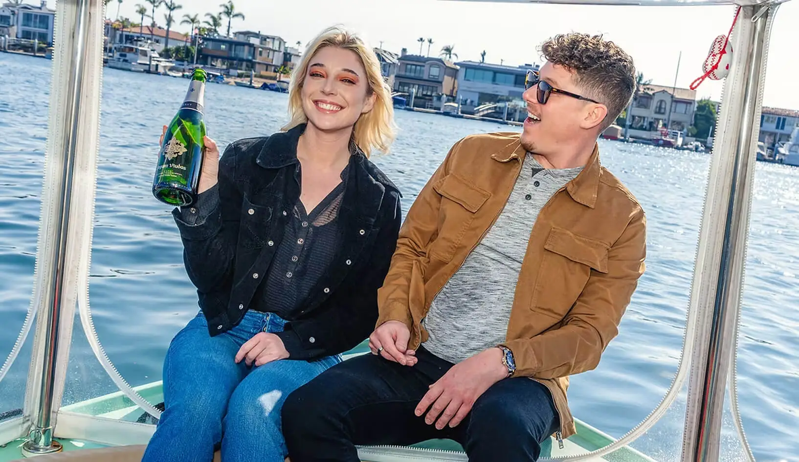 Couple enjoying the bay
